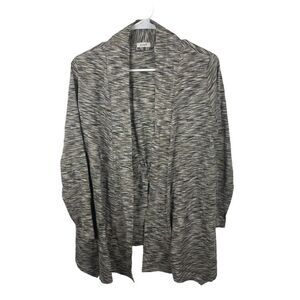 Pure Jill J. Jill Cardigan Brown Cream Striped Cardigan‎ Sz S Petite 100% Cotton